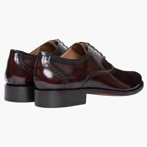 Cloewood Men's Medallion Toe Oxford Shoes - Burgundy