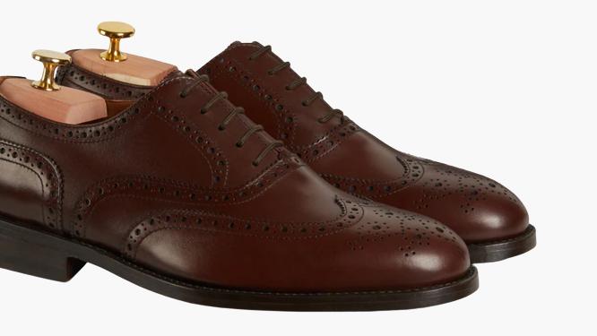 Cloewood Men's Wingtip Full Brogue Oxford Shoes - Brown