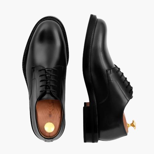 Cloewood Men's Leather Derby Shoes - Black