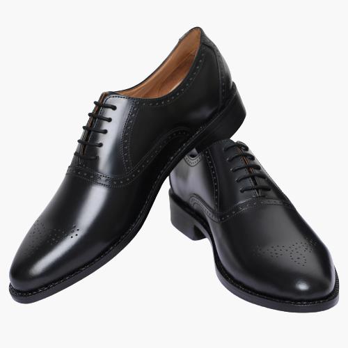 Cloewood Men's Medallion Toe Oxford Shoes - Black
