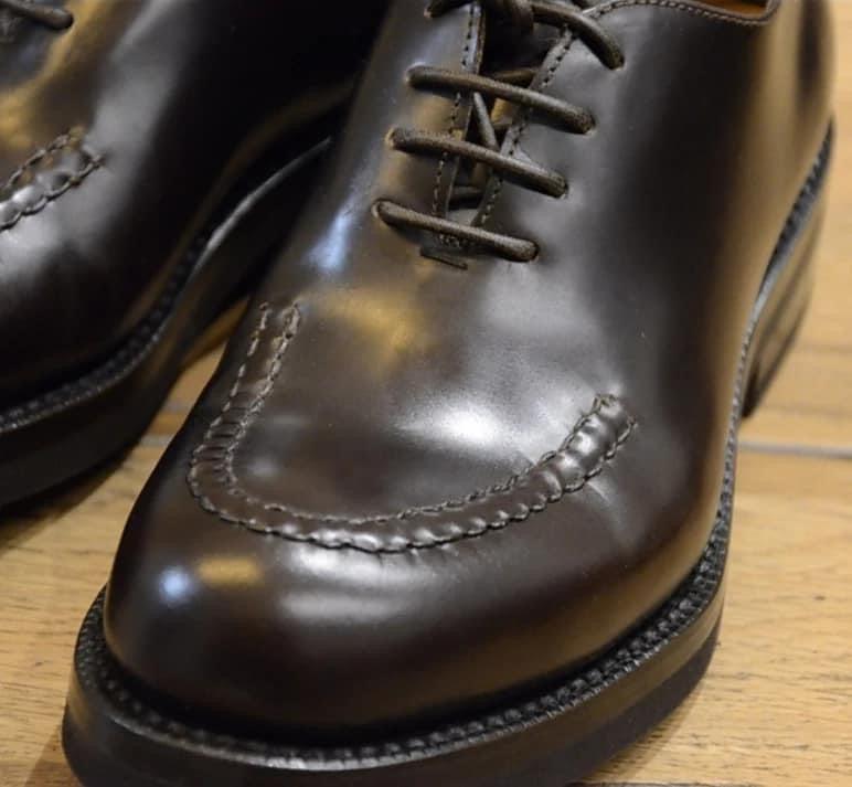 Cloewood Handmade Men's Genuine Black Lace Up Oxford Whole-Cut Cap Toe Line Shoes