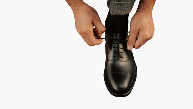 Cloewood Men's Captoe Smooth Calf Leather Oxford Shoes - Black