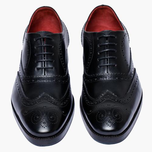 Cloewood Men's Wingtip Brogue Oxford Shoes - Black