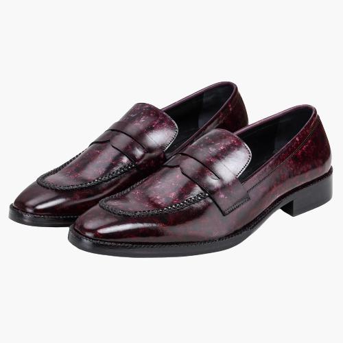 Cloewood Men's Penny Loafers Shoes - Purple