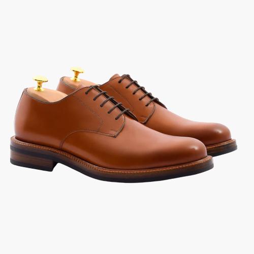 Cloewood Men's Leather Derby Shoes - Tan