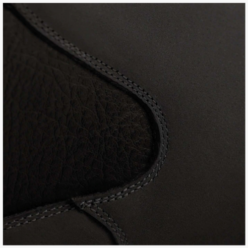 Cloewood Men's Water-repellent Pull-up Full Grain Leather Chelsea Boots - Black