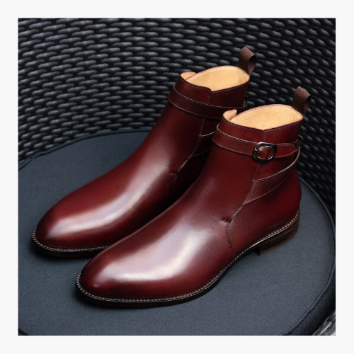 Cloewood Men's Full-Grain Leather Big & Wide Jodhpur Boots