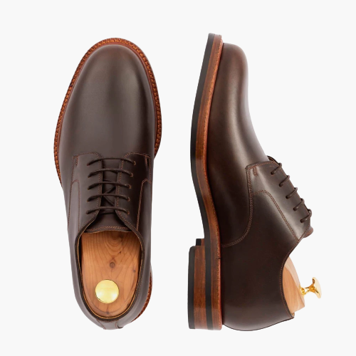 Cloewood Men's Pull-up Leather Derby Shoes