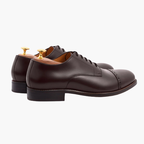Cloewood Men's Leather Captoe Derby Shoes - Brown
