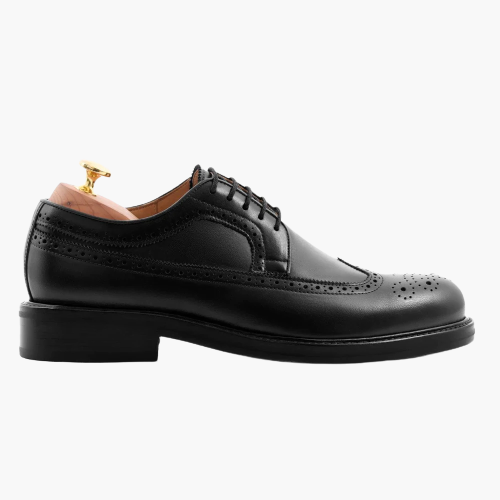 Cloewood Men's Longwings Brogue Derby Shoes - Black