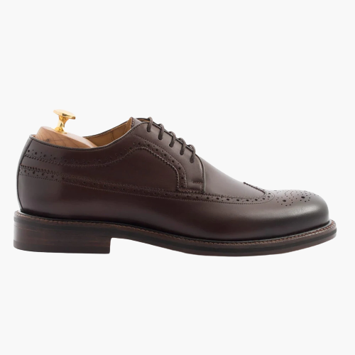 Cloewood Men's Longwings Brogue Derby Shoes - Brown