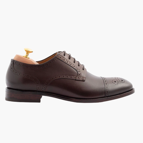 Cloewood Men's Brogue Derby Shoes - Brown