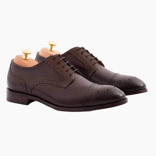 Cloewood Men's Brogue Derby Shoes - Brown