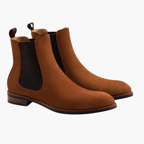 Cloewood Men's Nubuck Leather Chelsea Boots - Tan