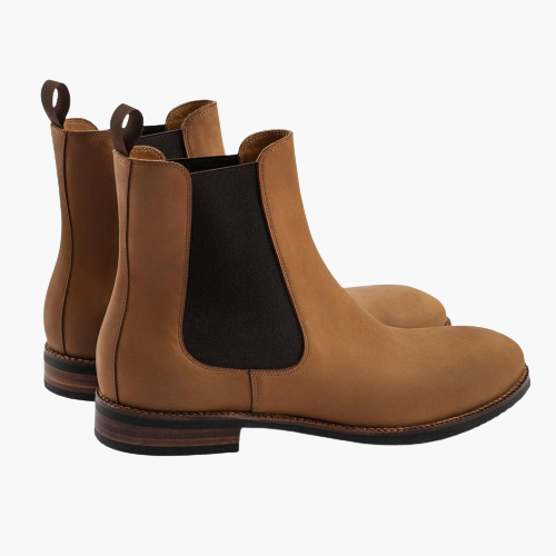 Cloewood Men's Pull-Up Leather Chelsea Boots - Walnut