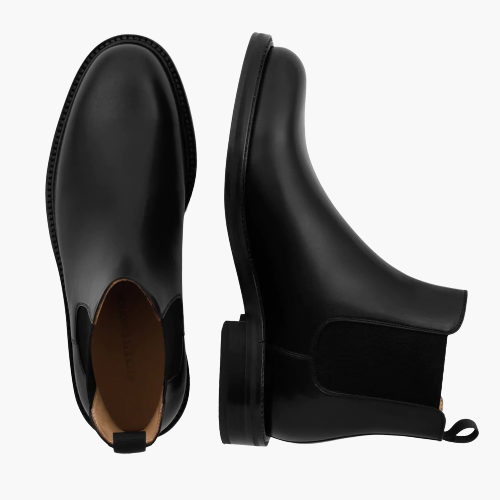Cloewood Men's Full Grain Leather Chelsea Boots - Black