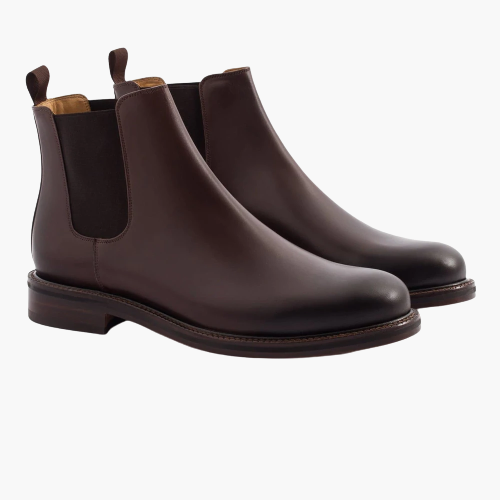 Cloewood Men's Full Grain Leather Chelsea Boots - Brown