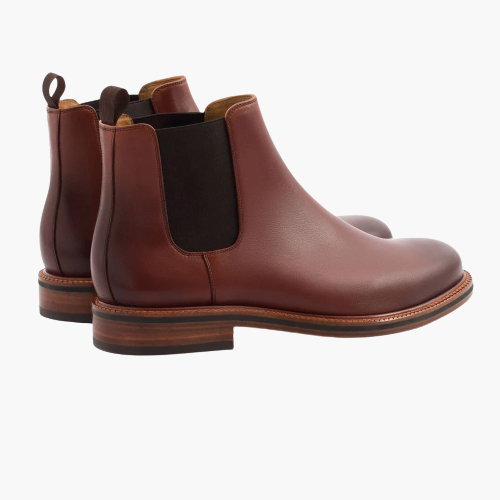 Cloewood Men's Full Grain Leather Chelsea Boots - Oak