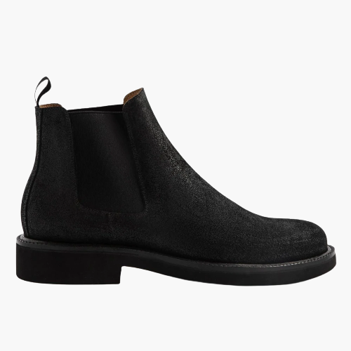 Cloewood Men's Waxed Suede Leather Chelsea Boots