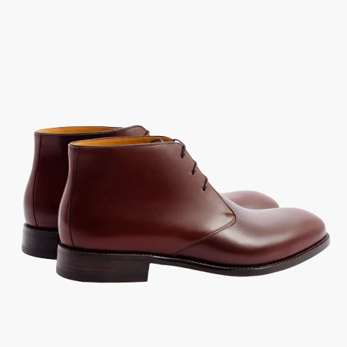 Cloewood Men's Leather Chukka Boots - Bordeaux