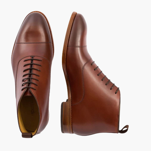 Cloewood Men's Captoe Leather Chukka Boots - Oak