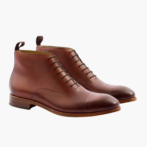 Cloewood Men's Captoe Leather Chukka Boots - Oak