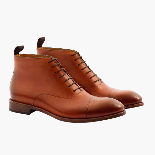 Cloewood Men's Captoe Leather Chukka Boots - Tan