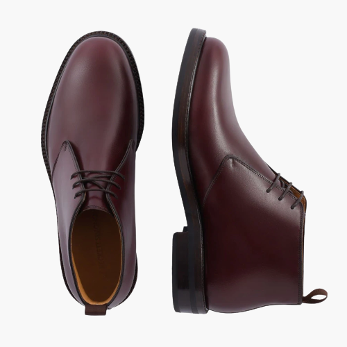 Cloewood Men's Leather Chukka Boots - Bordeaux