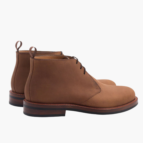 Cloewood Men's Pull-Up Leather Chukka Boots - Walnut