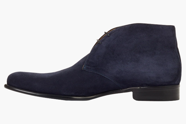 Cloewood Men's Suede Leather Chukka Boots - Midnight Blue