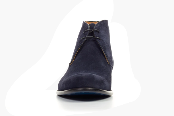 Cloewood Men's Suede Leather Chukka Boots - Midnight Blue