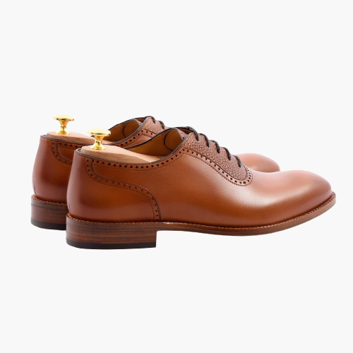 Cloewood Men's Full Grain Leather Oxford Shoes - Tan