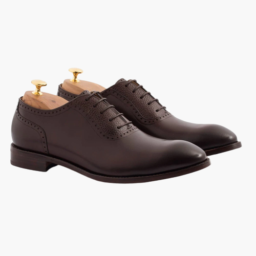 Cloewood Men's Full Grain Leather Oxford Shoes - Brown