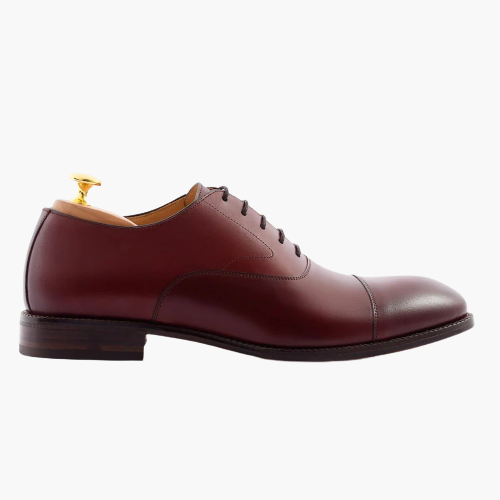 Cloewood Men's Captoe Leather Oxford Shoes - Bordeaux
