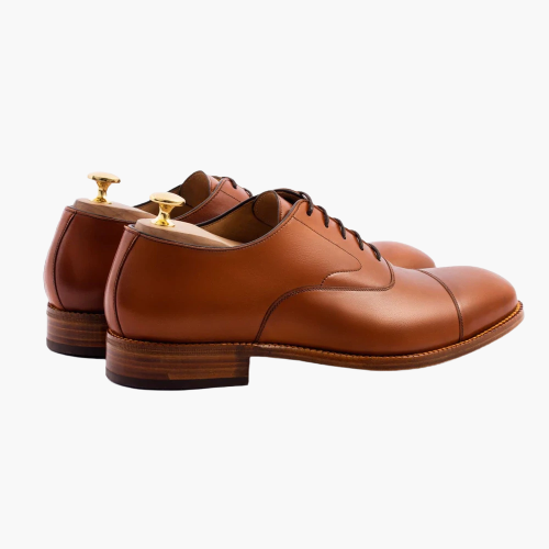 Cloewood Men's Captoe Leather Oxford Shoes - Tan