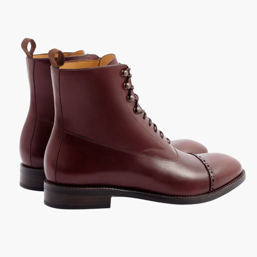 Cloewood Men's Full-Grain Leather Captoe Ankle Boots - Bordeaux