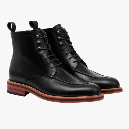 Cloewood Men's Leather Gallagher Lace-Up Boots - Black