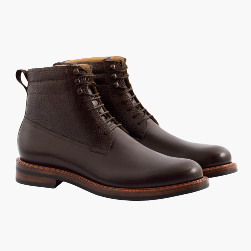 Cloewood Men's Full-Grain Leather & Pebbled-Leather Gallagher Ankle Boots - Brown