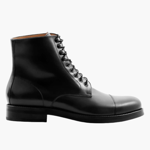 Cloewood Men's Leather Ankle Boots - Black