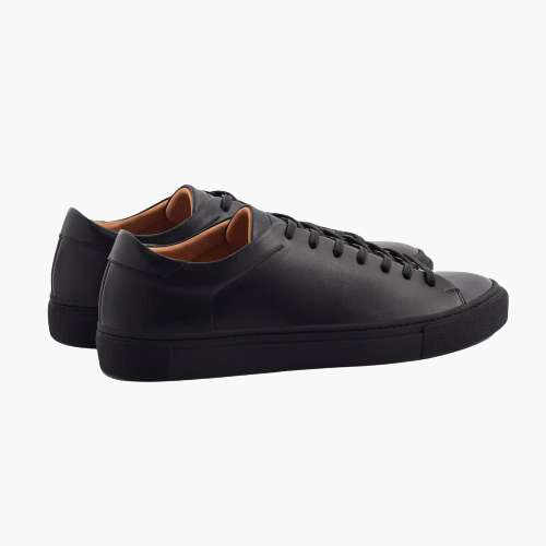 Cloewood Men's Full-Grain Leather Sneaker - Black