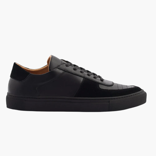 Cloewood Men's Full-Grain Leather & Suede Sneakers - Black