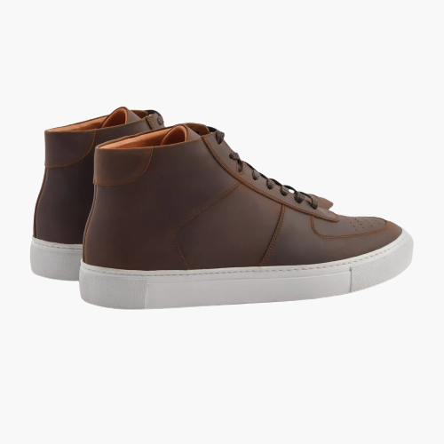 Cloewood Men's Pull-Up Leather High-Top Sneaker