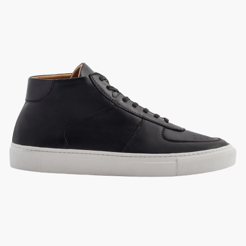 Cloewood Men's High Street Leather Sneaker - Black & White