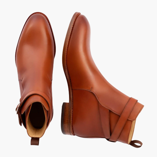 Cloewood Men's Full-Grain Leather Big & Wide Jodhpur Boots